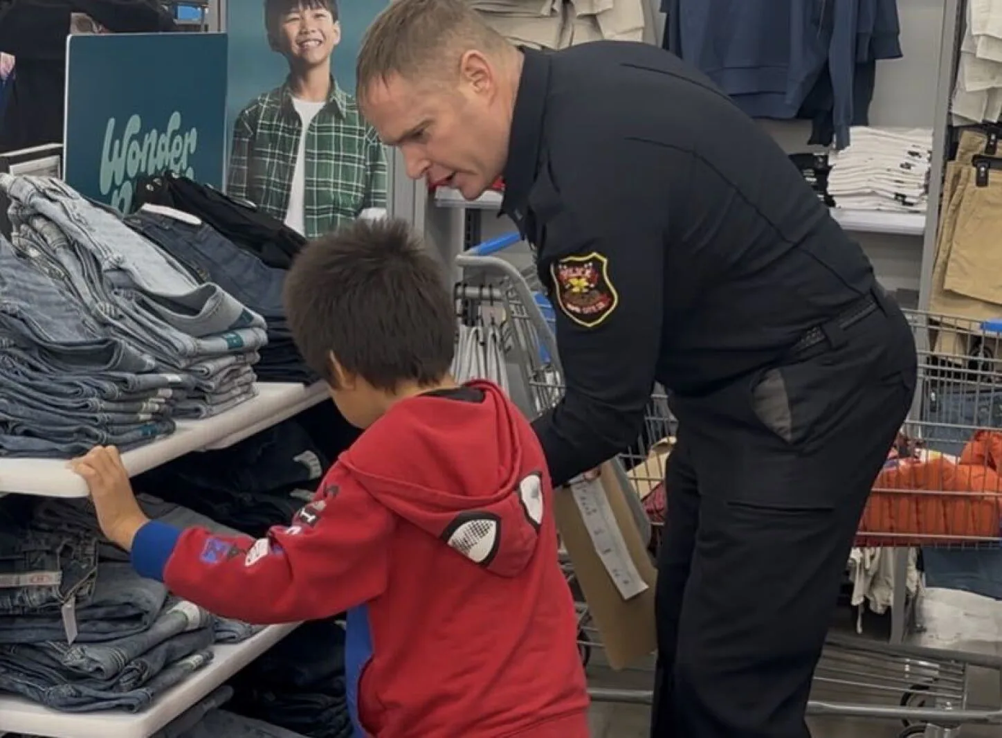 Salvation Army of the Black Hills Shop With a Cop in Rapid City Sends 65 Pine Ridge and Local Students to Walmart for School Essentials